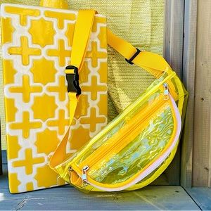 NEVER WORN. Cute Clear Banana Fanny Pack